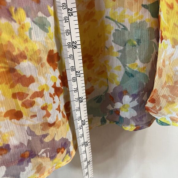 NY Collection Swim Cover Up Womens One Size Boho Pullover Foral Print Fairycore - Picture 6 of 7